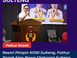 Resmi Pimpin KONI Sulteng, Fathur Razak Siap Bawa Olahraga Sulteng Naik Kelas