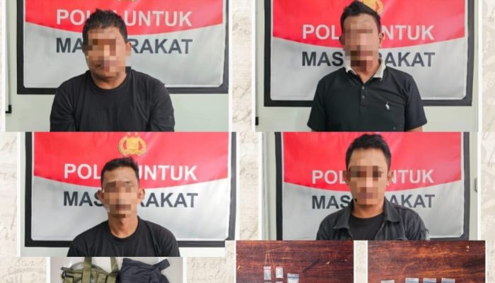 Ditresnarkoba Polda Sulteng Amankan 4 Pria di Parimo